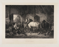 TvB G 6330
<br/>
Voor den arbeid (paarden in een stal)
<br/>
<em>Steelink, Willem (sr.) (1826-1913)</em>